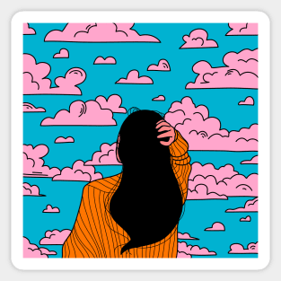 Above clouds Sticker